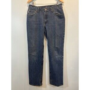 Carhartt Relaxed Fit Straight Leg Jeans Womens Size 12 Blue DenimZip